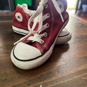 Converse Kids Red High-Top Sneakers